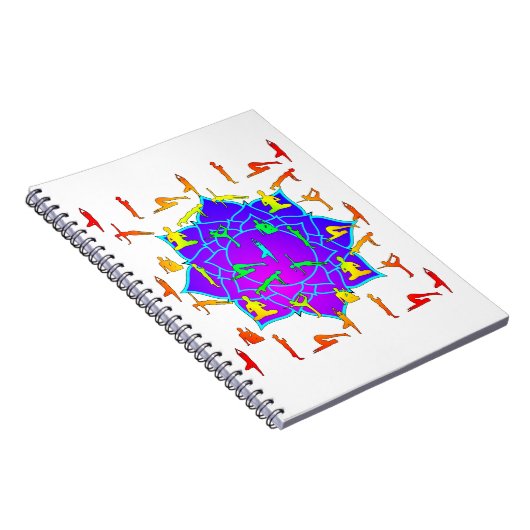 ヨーガのポーズをした蓮の花 ノートブック (右側)