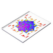 ヨーガのポーズをした蓮の花 ノートブック (左側)