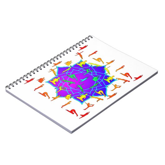ヨーガのポーズをした蓮の花 ノートブック (左側)