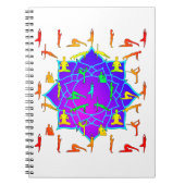 ヨーガのポーズをした蓮の花 ノートブック (正面)