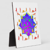 ヨーガのポーズをした蓮の花 フォトプラーク (側面)