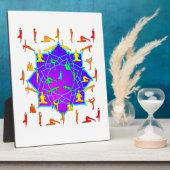 ヨーガのポーズをした蓮の花 フォトプラーク (側面)