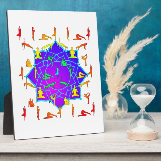 ヨーガのポーズをした蓮の花 フォトプラーク (側面)