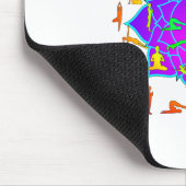 ヨーガのポーズをした蓮の花 マウスパッド (コーナー)