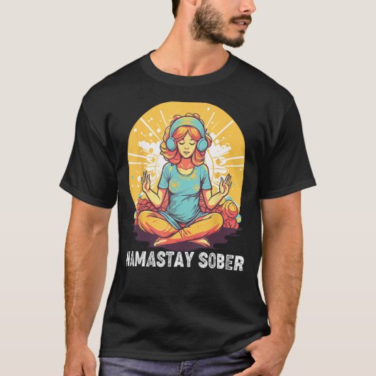 ヨーガめい想エクシェールインハレ酔い酔いナマスタ Tシャツ (正面)