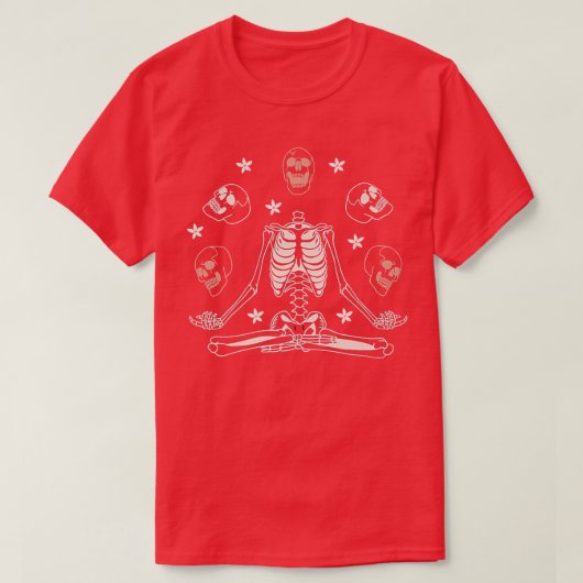 ヨーガめい想スケルトン Tシャツ (デザイン正面)