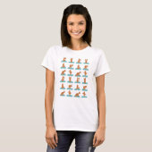 ヨーガをしているプードル犬 Tシャツ (正面フル)