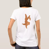 ヨーガをしているプードル犬 Tシャツ (裏面)