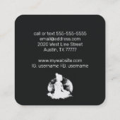 ヨーガインストラクターインツリーポーズ スクエア名刺 (裏面)