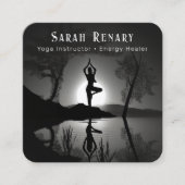 ヨーガインストラクターインツリーポーズ スクエア名刺 (正面)