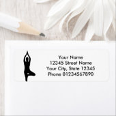 ヨーガエレガントポーズカスタム差出人住所ラベル ラベル (インサイチュ)