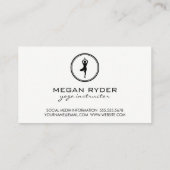 ヨーガポーズロゴグレーテクスチャ 名刺 (裏面)