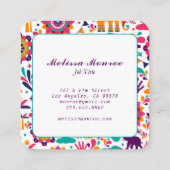 ヨーガモダンカラフルトレーナーナマステ スクエア名刺 (裏面)