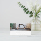 ヨーガモダンミニマルパーソナルトレーナーカスタム写真 名刺 (スタンド正面)