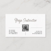 ヨーガモダンミニマルパーソナルトレーナーカスタム写真 名刺 (裏面)