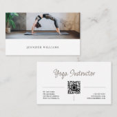 ヨーガモダンミニマルパーソナルトレーナーカスタム写真 名刺 (正面/裏面)