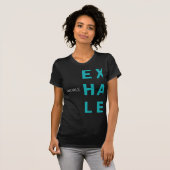 ヨーガ呼吸用のインハレエクヘールミニマルデザイン Tシャツ (正面フル)