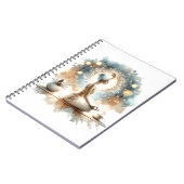 ヨーガ姿の女性が登場するスパイラルノート ノートブック (左側)