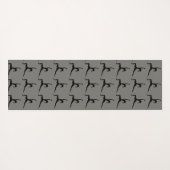 ヨーガ立ちポーズのシルエット ヨガマット (裏面(横))