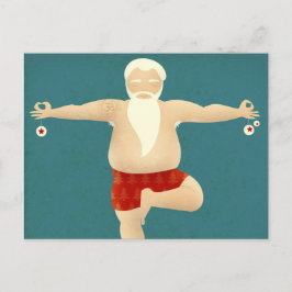 ヨーガ行者サンタ-クリスマスの郵便はがき シーズンポストカード