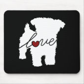ヨーキエポオ(ヨークシャーテリア/プードル)ラブ マウスパッド (正面)