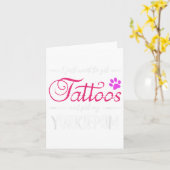 ヨーキエポムドッグ恋人タトゥーおもしろい犬ママ贈り物アイディア カード (黄色い花)