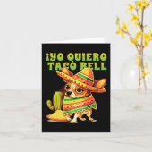 ヨーキエロタコチワフアドッグヴィンテージおもしろいベル カード (黄色い花)