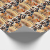 ヨーキプイン紅葉感謝祭アート ラッピングペーパー (角)