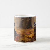 ヨーキプーの紅葉 コーヒーマグカップ (中央)