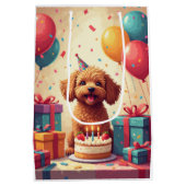 ヨーキプーの誕生日お祝い ミディアムペーパーバッグ (裏面)