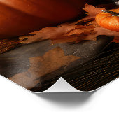 ヨーキプー子犬の秋の喜びカボチャ ポスター (コーナー)