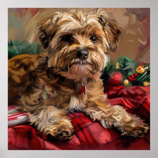 ヨーキプー犬のクリスマスパーティー ポスター (正面)