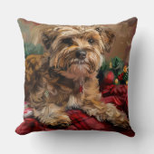 ヨーキポドッグクリスマスフェスティバル クッション (正面)