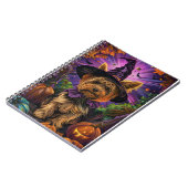 ヨーキポ不気味ー犬ハロウィーン魔女とカボチャ ノートブック (左側)