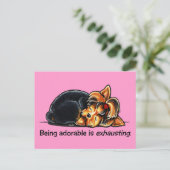 ヨーキーがかわいいリード外しアート™ ポストカード (スタンド正面)