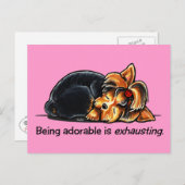 ヨーキーがかわいいリード外しアート™ ポストカード (正面/裏面)