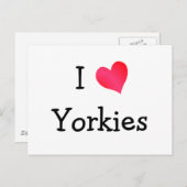 ヨーキーが大好き ポストカード (正面/裏面)
