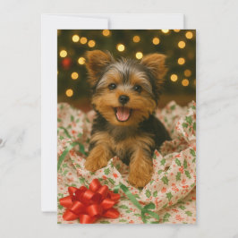 ヨーキーのクリスマスカード 招待状