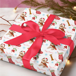ヨーキーのクリスマス祝賀 ラッピングペーパー