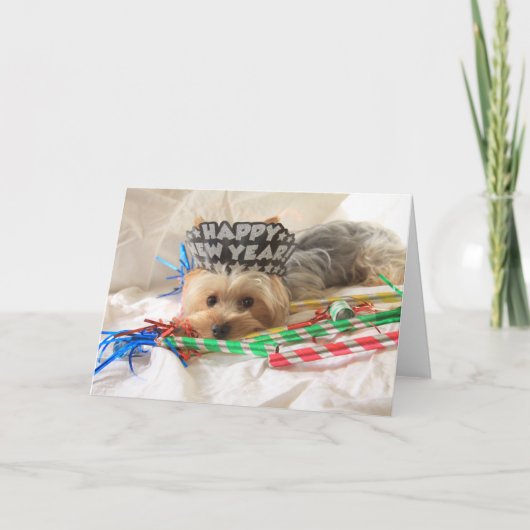 ヨーキーの新年カード シーズンカード (正面)