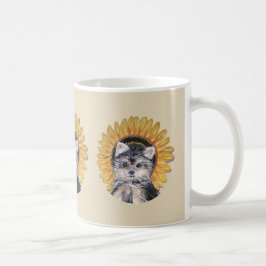 ヨーキーの美人犬 コーヒーマグカップ