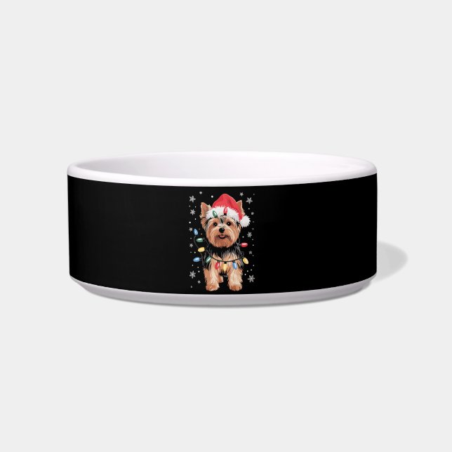 ヨーキークリスマス犬ロングXmasギフト ボウル (正面)