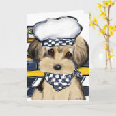 ヨーキーチェフ カード (黄色い花)