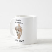 ヨーキープー かわいい犬 コーヒーマグカップ (正面左)