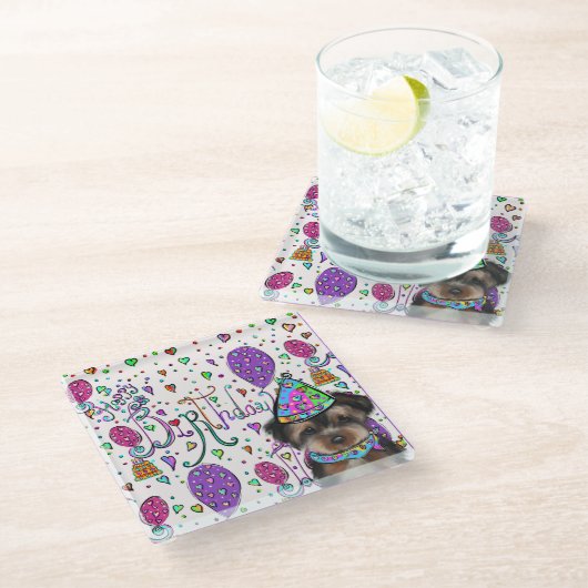 ヨーキープー ガラスコースター (アングル)