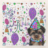 ヨーキープー ガラスコースター (正面)