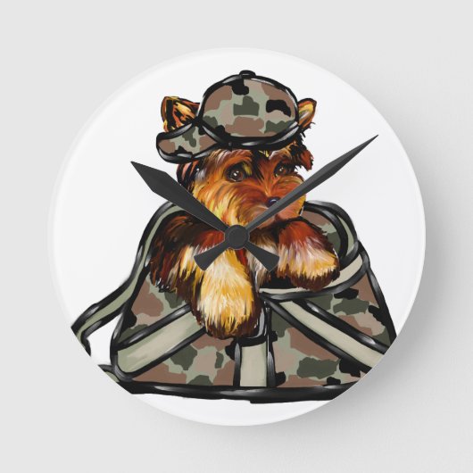 ヨーキープー ラウンド壁時計 (正面)