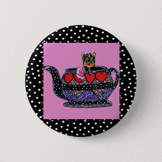 ヨーキープー 缶バッジ (正面)