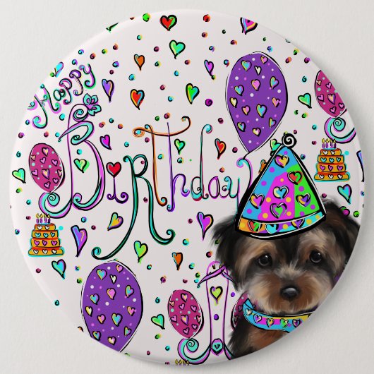 ヨーキープー 缶バッジ (正面)