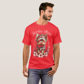 ヨーキーママの花 ヨークシャーテリア ジョーク 犬好き Tシャツ (正面フル)
